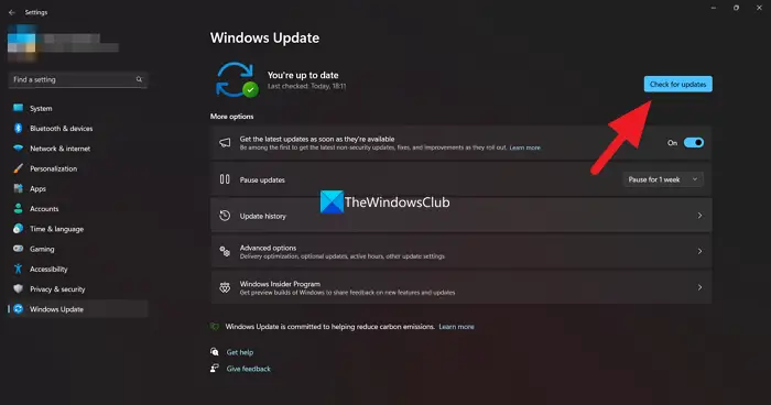 check for windows update in clean boot state