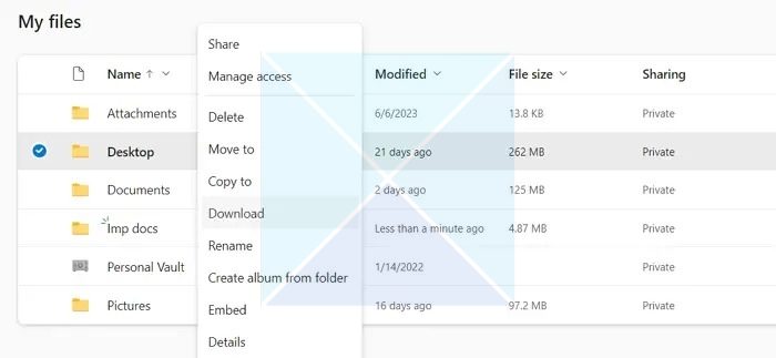 Download Lost file from OneDrive