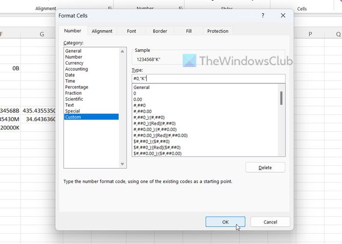 Format numbers in Thousands, Millions, or Billions in Excel