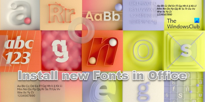 install new Fonts in Office