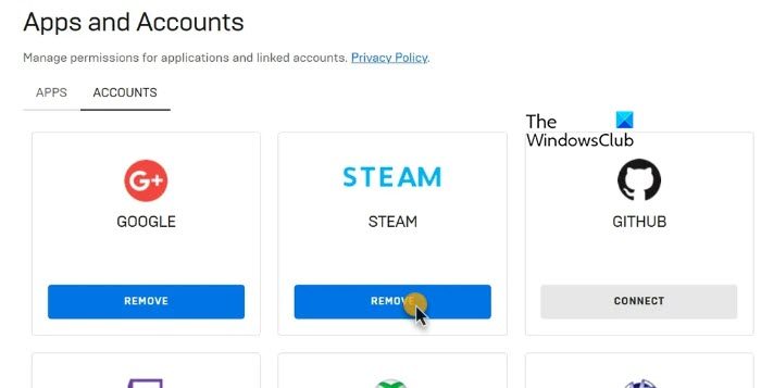 Link your Epic Games and Steam Accounts