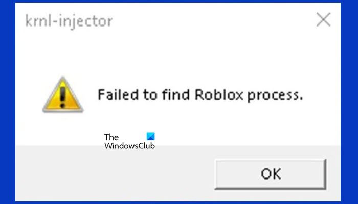 Fix KRNL-Injector Failed to find Roblox process