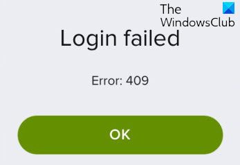 spotify login error code 409