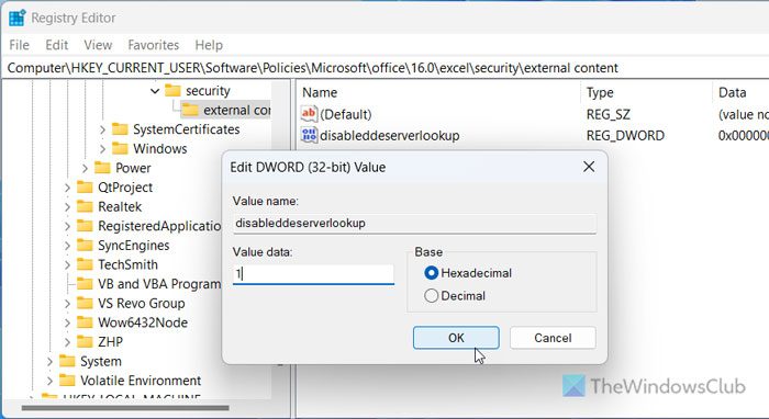 How to turn off Dynamic Data Exchange in Excel