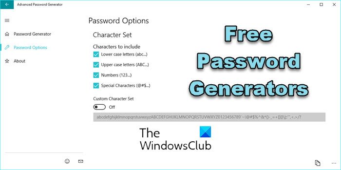 Free Password Generators