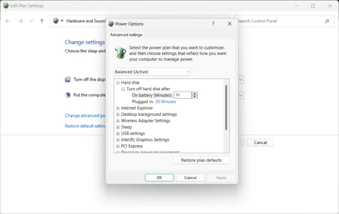 Configure Power Management Settings