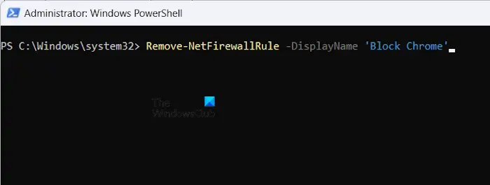 Delete a Firewall Rule PowerShell