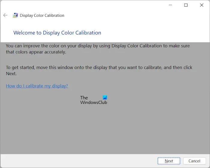 Display Color Calibration Windows 11