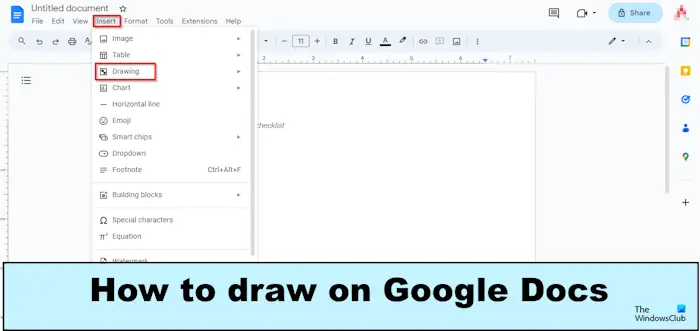 How to Draw on Google Docs