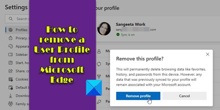 How to remove a User Profile from Microsoft Edge