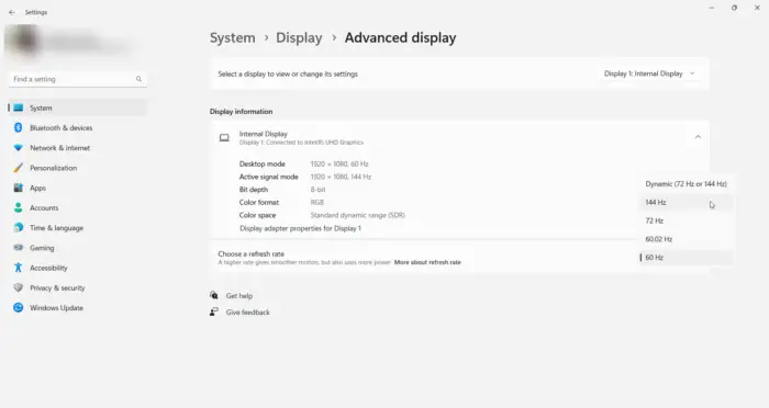 Increase Display's Refresh Rate