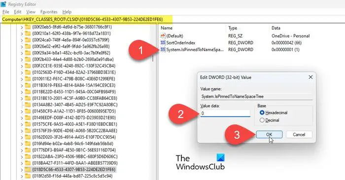 Modify duplicate OneDrive key