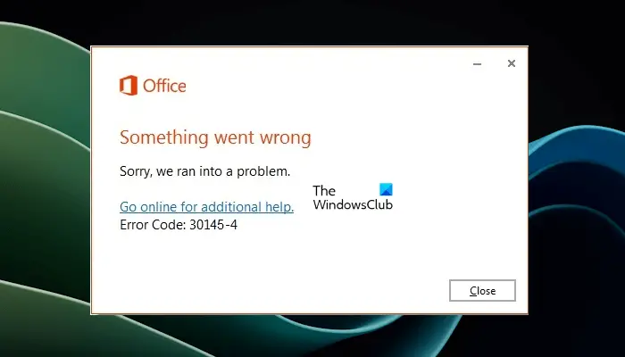 Office error code 30145-4