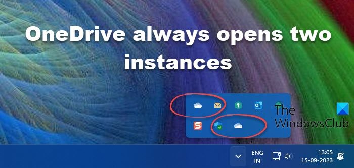 OneDrive always opens two instances