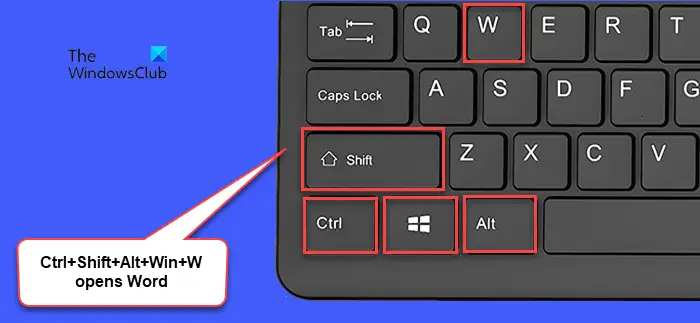 Open Office apps using Keyboard Shortcuts