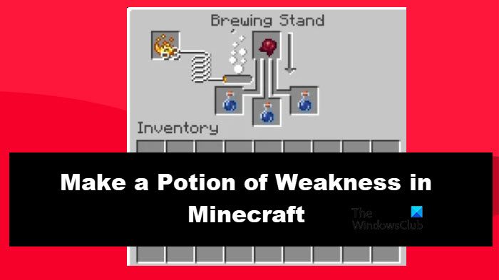 make Weakness Potion Recipe in Minecraft