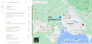 How to find a Public Restroom near your current location