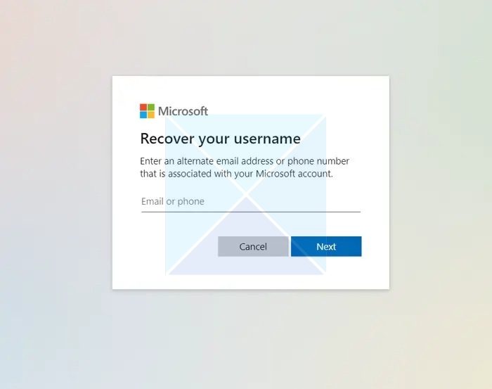 Recover Microsoft Account Username