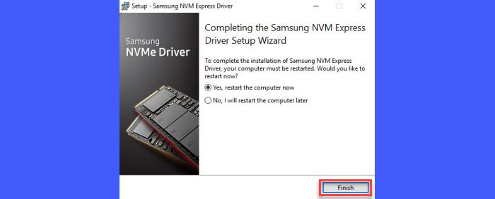 Samsung NVME Driver installed
