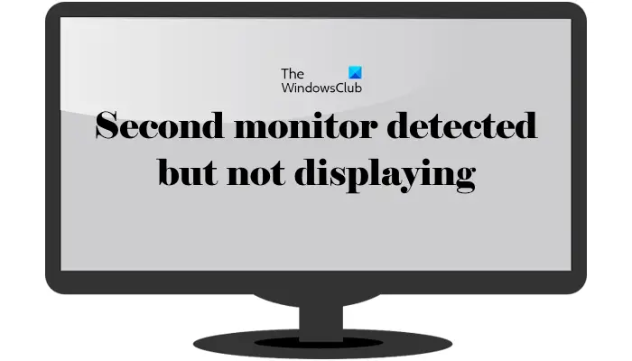 Second monitor detected not displaying