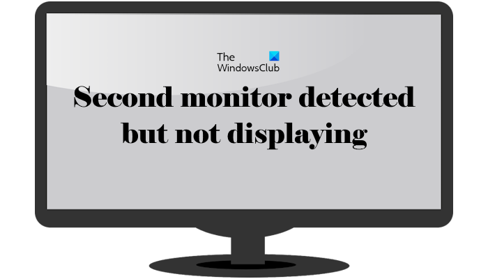 Second monitor detected not displaying