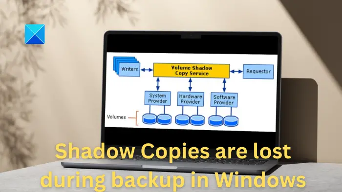 Shadow Copies are lost during backup in Windows)