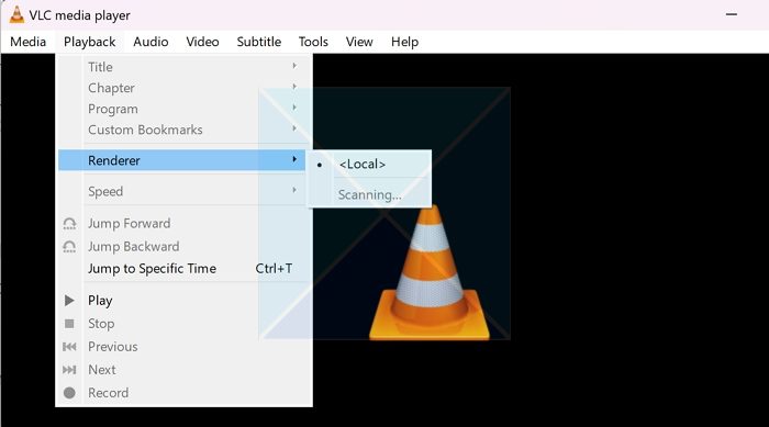 VLC Render to Chromecast