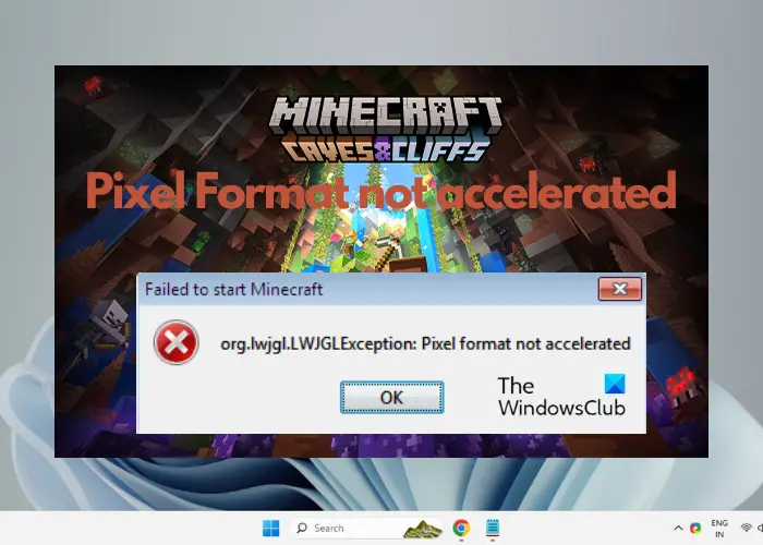 Pixel format not accelerated in Minecraft