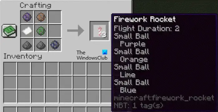 craft Fireworks in Minecraft