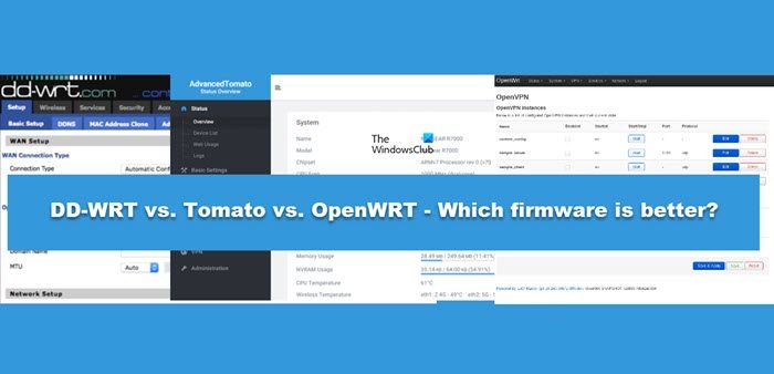 DD-WRT vs. Tomato vs. OpenWRT 