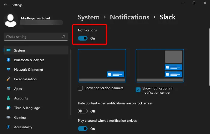Slack Notifications Not Working Windows 11