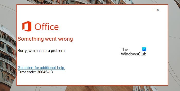 30045-13 Office Error Code