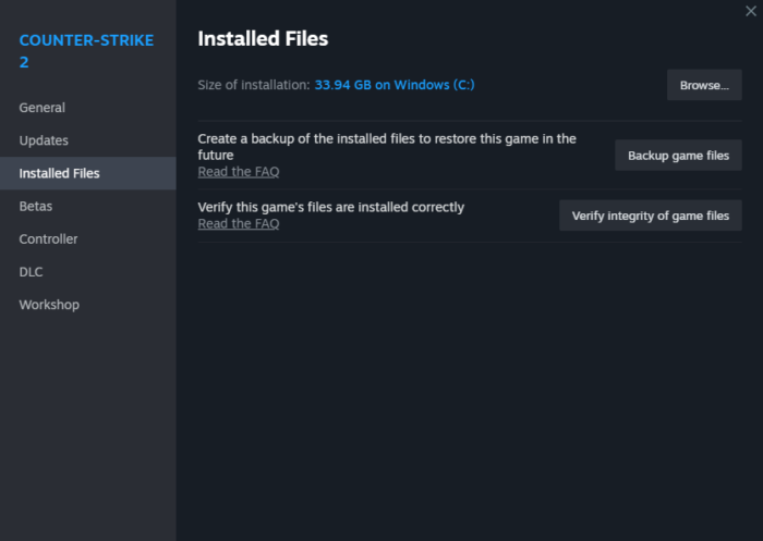 CS2 verify game files