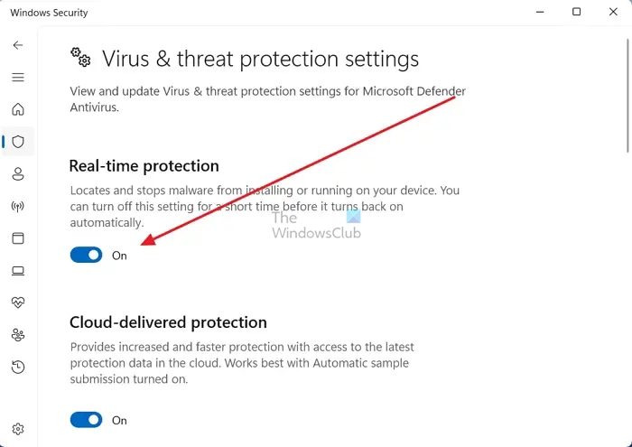 Disable Realtime Protection Windows