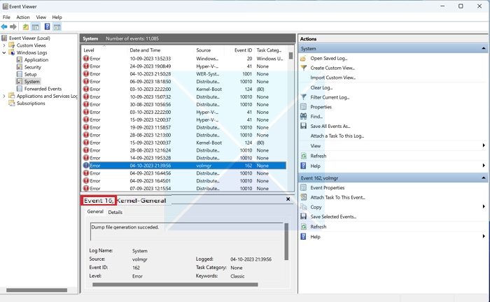 Event 16 The iommu fault reporting has been initialized