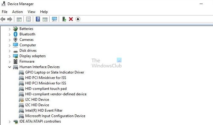 I2C HID Device Driver not working Error