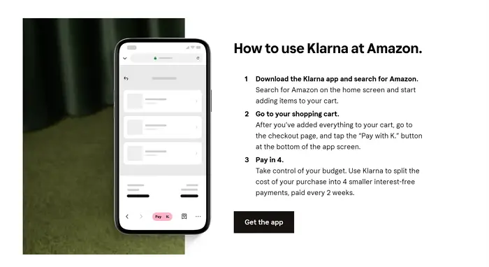 Link Klarna Payment with Amazon