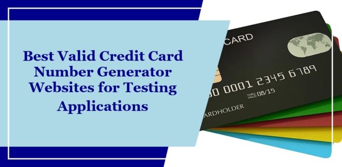 Best Valid Credit Card Number Generator Websites for Testing Applications