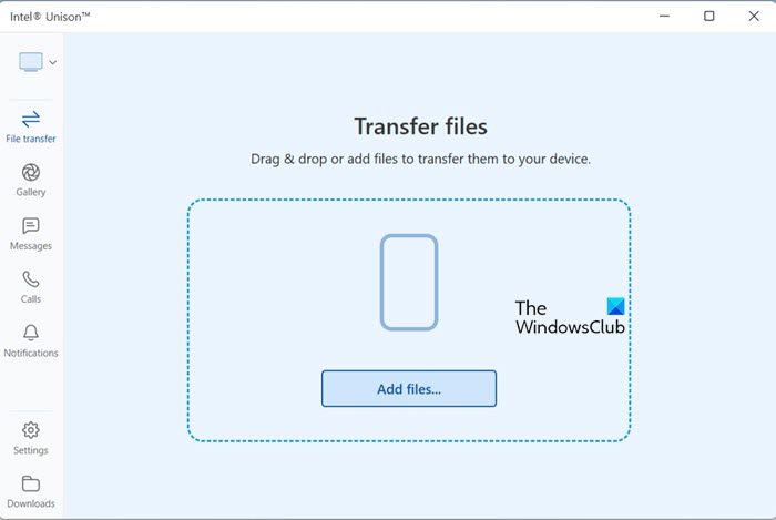 file transfer intel unison