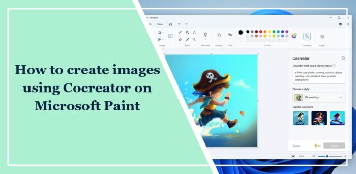 How to create Images using Cocreator in Paint app