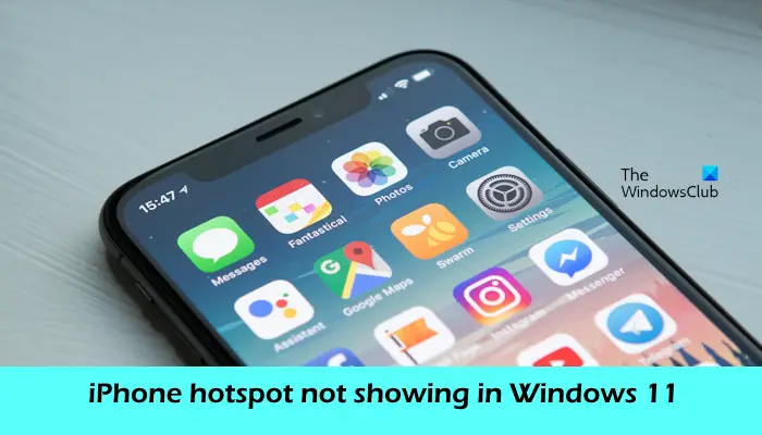 iPhone hotspot not showing in Windows