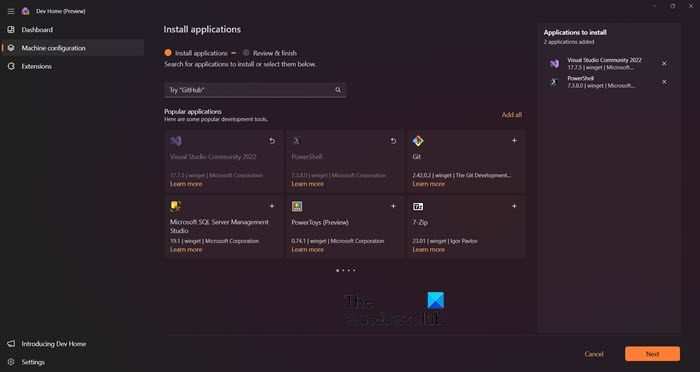 install application