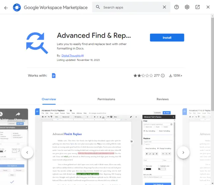 Advanced Find & Replace for Google Docs
