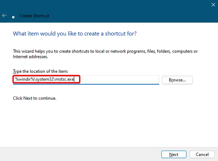 Enable Remote Desktop Connection Windows 11