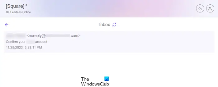 Disposable Email Address
