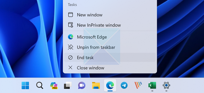 End Task Taskbar Context Menu