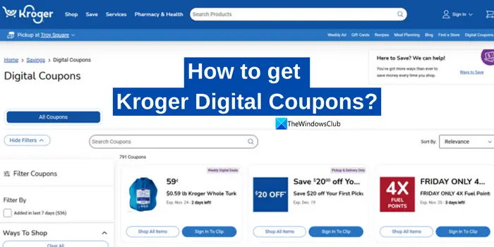 How to get Kroger Digital Coupons