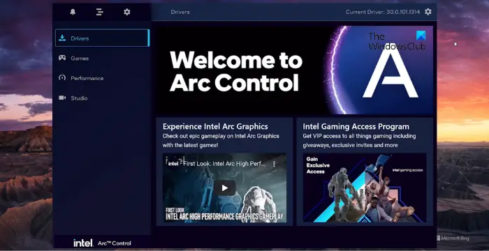 Intel Arc Control not opening or working on Windows