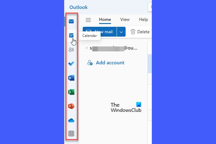 新 Outlook 中的导航窗格