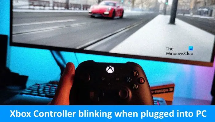 Xbox Controller blinking when plugged into PC